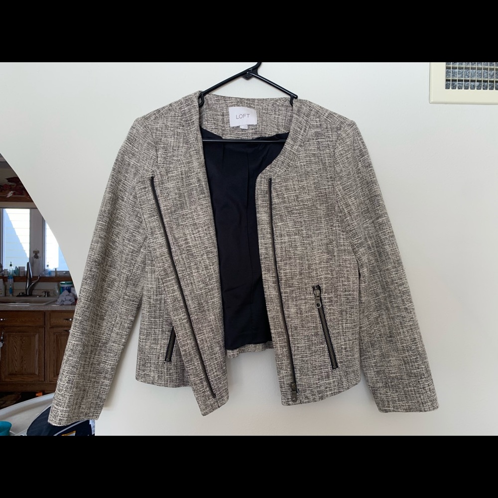 Loft cropped moto jacket